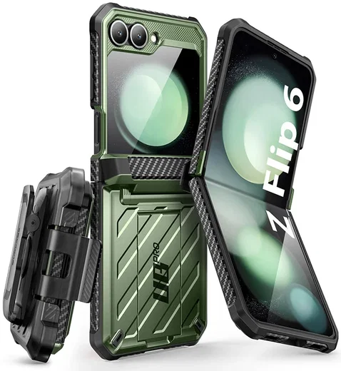 SUPCASE UB Pro Samsung Galaxy Z Flip 6 Hoesje Full Protect Kickstand Groen afbeelding 2