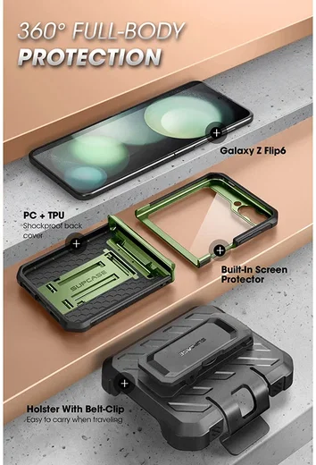 SUPCASE UB Pro Samsung Galaxy Z Flip 6 Hoesje Full Protect Kickstand Groen afbeelding 7