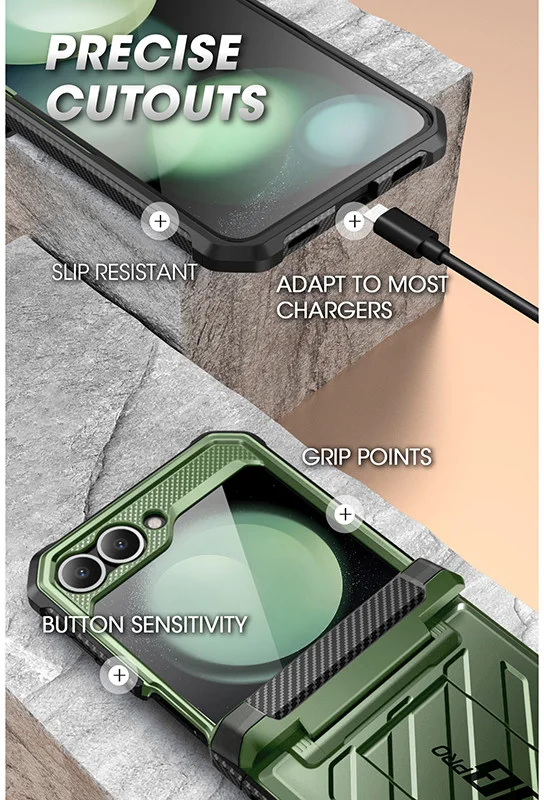 SUPCASE UB Pro Samsung Galaxy Z Flip 6 Hoesje Full Protect Kickstand Groen afbeelding 9
