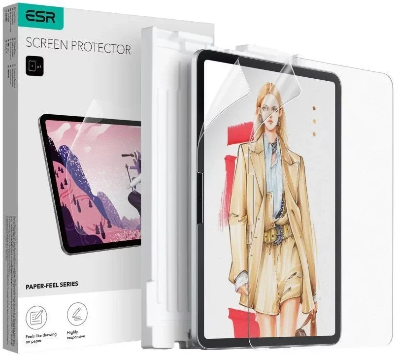ESR Paper Feel Apple iPad Air 11 (24/25/26) Screen Protector Papier Gevoel 2P afbeelding 1
