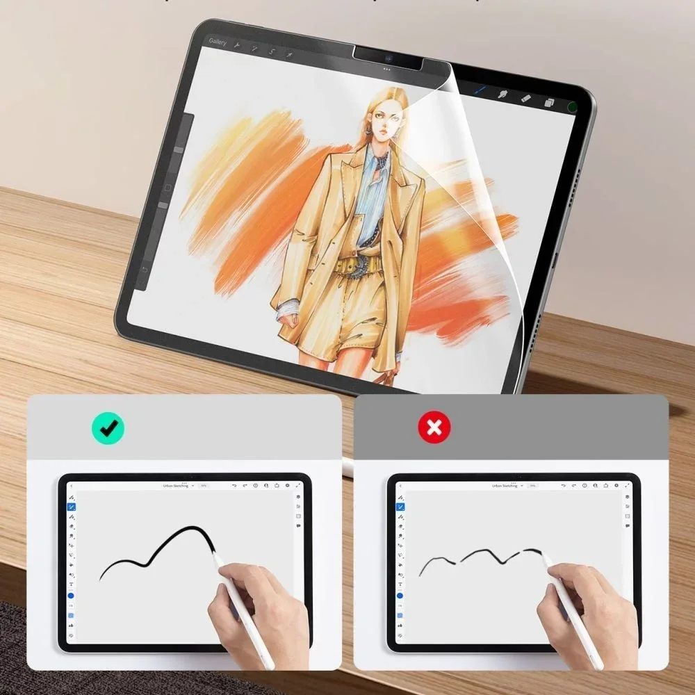 ESR Paper Feel Apple iPad Air 11 (24/25/26) Screen Protector Papier Gevoel 2P afbeelding 6