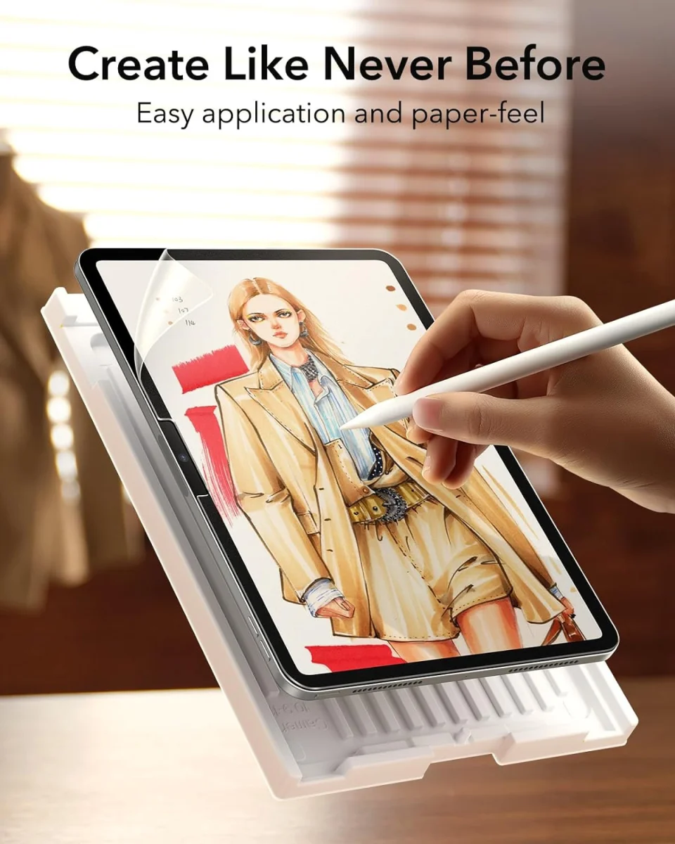 ESR Paper Feel Apple iPad Air 13 (24/25/26) Screen Protector Papier Gevoel 2-Pac afbeelding 5