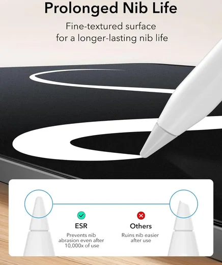 ESR Paper Feel Apple iPad Air 13 (24/25/26) Screen Protector Papier Gevoel 2-Pac afbeelding 7