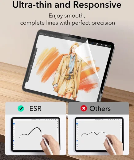 ESR Paper Feel Apple iPad Air 13 (24/25/26) Screen Protector Papier Gevoel 2-Pac afbeelding 9