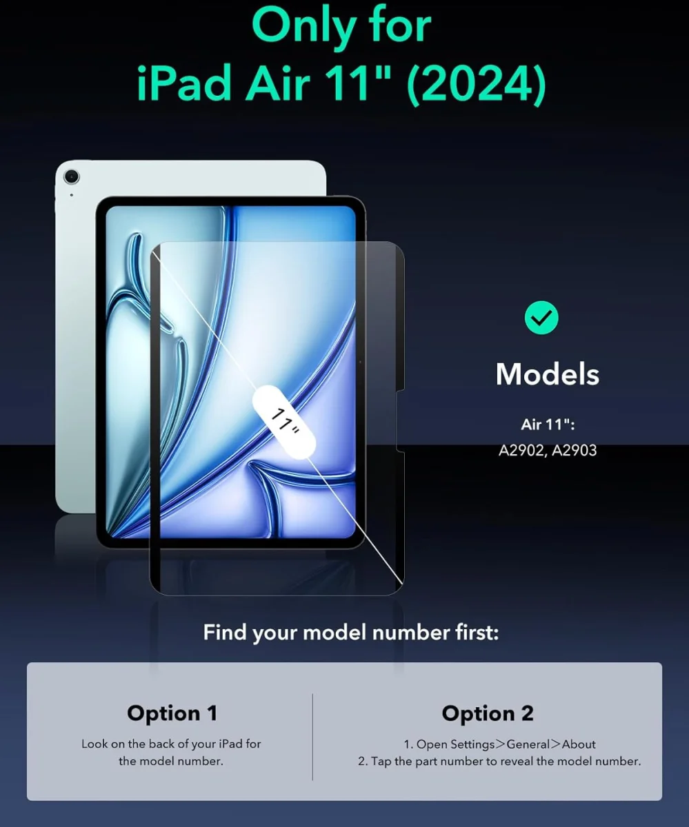 ESR Paper Feel Magnetic Apple iPad Air 11 (24/25/26) Screen Protector afbeelding 2