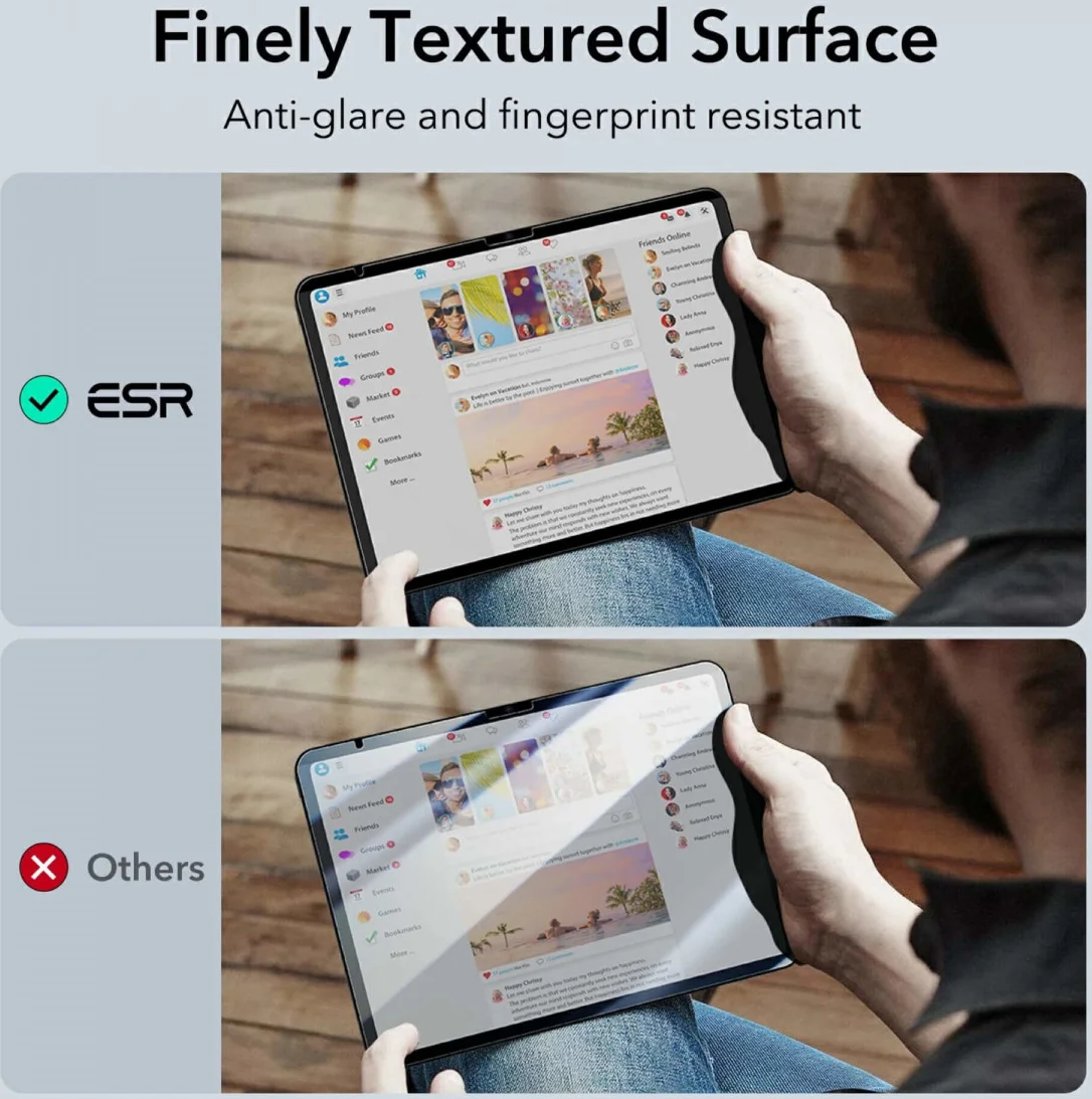 ESR Paper Feel Magnetic Privacy iPad Air 13 (24/25) Screen Protector afbeelding 7