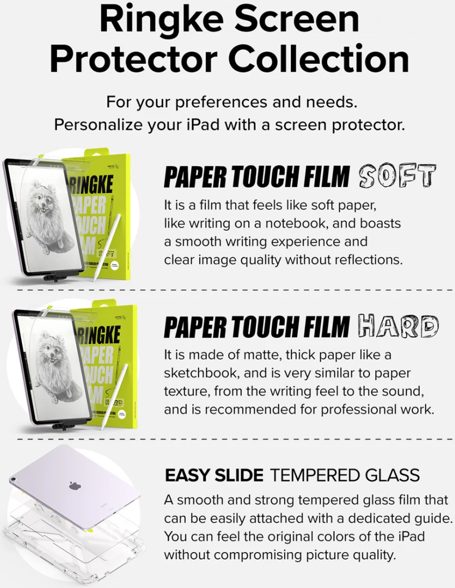Ringke Apple iPad Air 11 (24/25) Paper Touch Soft Sceen Protector (2-Pack) afbeelding 14