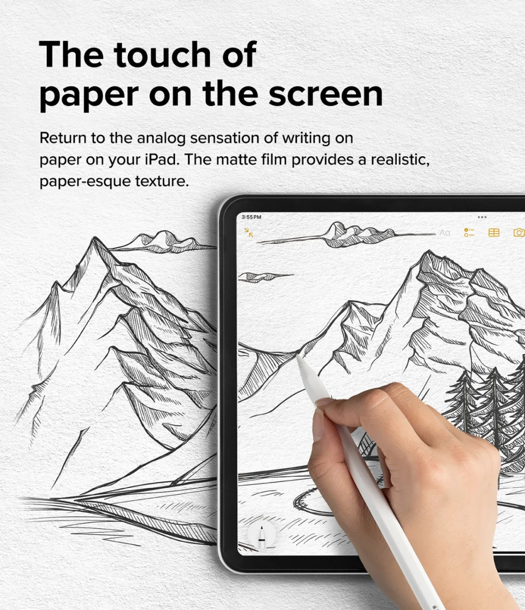 Ringke Apple iPad Air 13 (24/25/26) Paper Touch Hard Sceen Protector (2-Pack) afbeelding 5