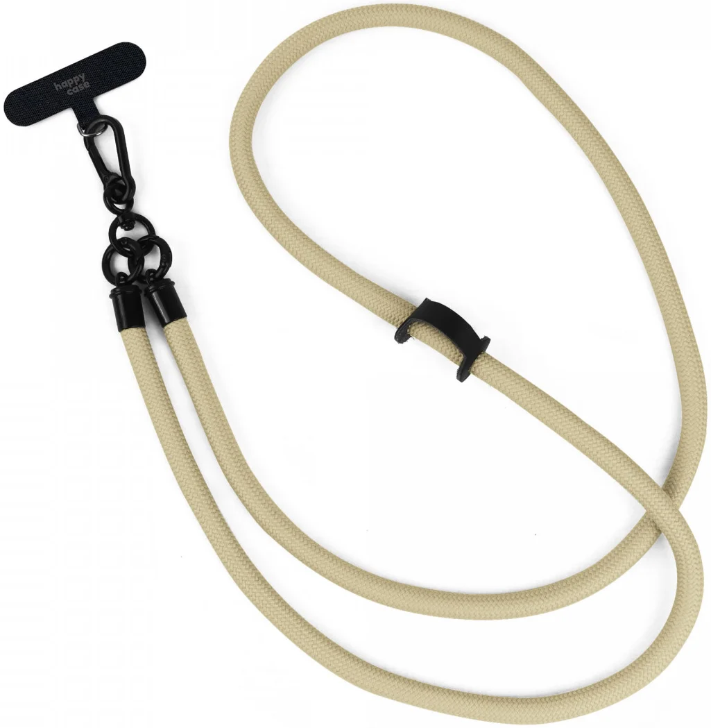 HappyCase Rhodos Stevig en Universeel Telefoonkoord / Telefoontouw (120CM) Beige afbeelding 1