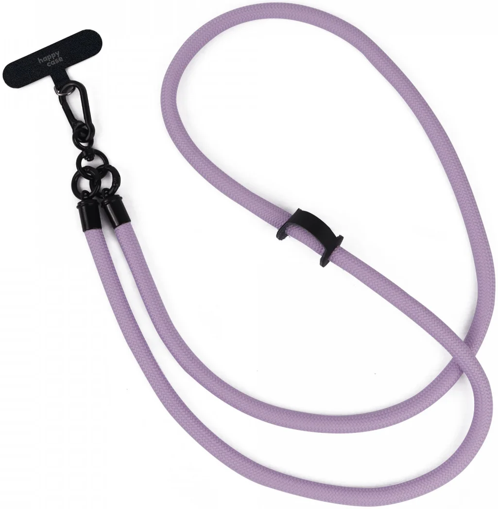 HappyCase Rhodos Stevig en Universeel Telefoonkoord / Telefoontouw (120CM) Paars afbeelding 1