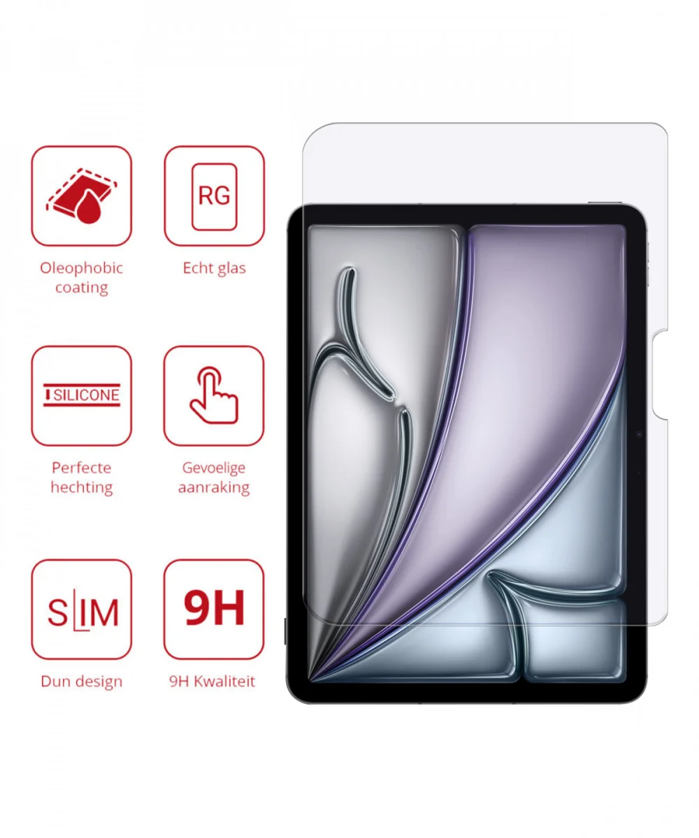 Rosso Apple iPad Air 11 (24/25/26) 9H Tempered Glass Screen Protector afbeelding 2