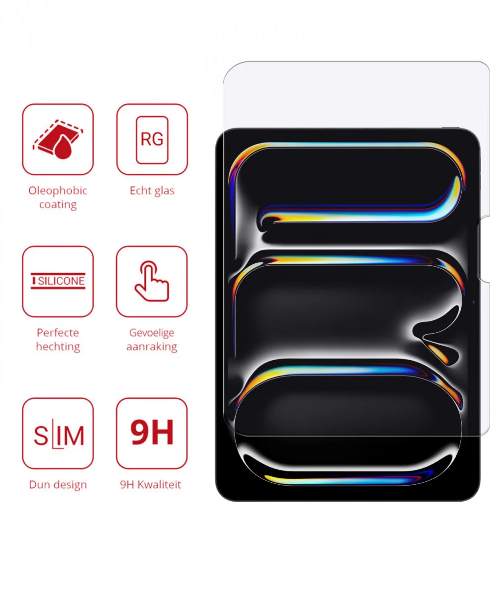 Rosso iPad Pro 11 (2024/2025) 9H Tempered Glass Screen Protector afbeelding 2