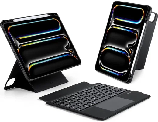 Dux Ducis iPad Pro 11 (2024/2025) Hoes Bluetooth Toetsenbord Zwart afbeelding 1