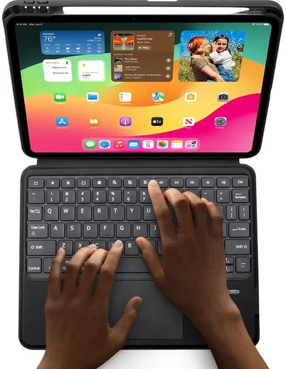 Dux Ducis iPad Pro 11 (2024/2025) Hoes Bluetooth Toetsenbord Zwart afbeelding 8