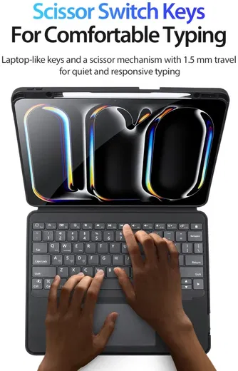 Dux Ducis iPad Pro 13 (2024/2025) Hoes Bluetooth Toetsenbord Zwart afbeelding 8