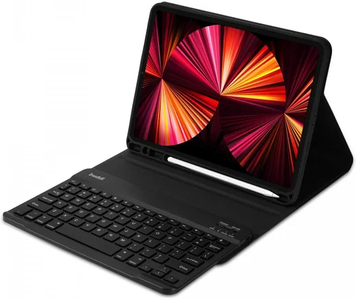 Buddi Zuna iPad Air 11 (24/25/26) Hoes met QWERTY Toetsenbord Book Case Zwart afbeelding 5