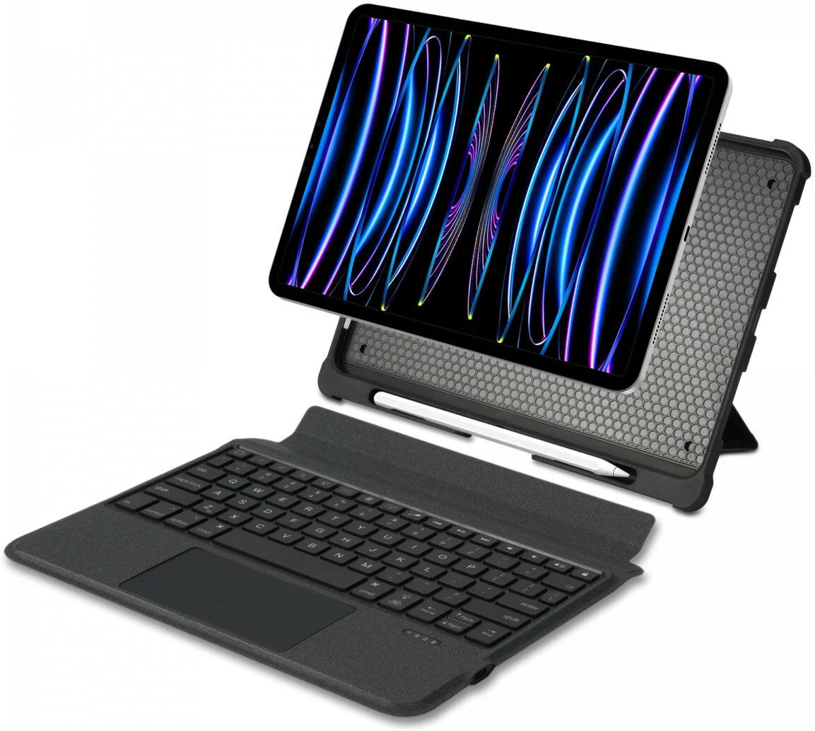 Buddi Thorn iPad Air 11 (24/25/26) Hoes met QWERTY Toetsenbord Book Case Zwart afbeelding 1