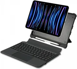 Buddi Thorn iPad Air 11 (2024/2025) Hoes met QWERTY Toetsenbord Book Case Zwart afbeelding