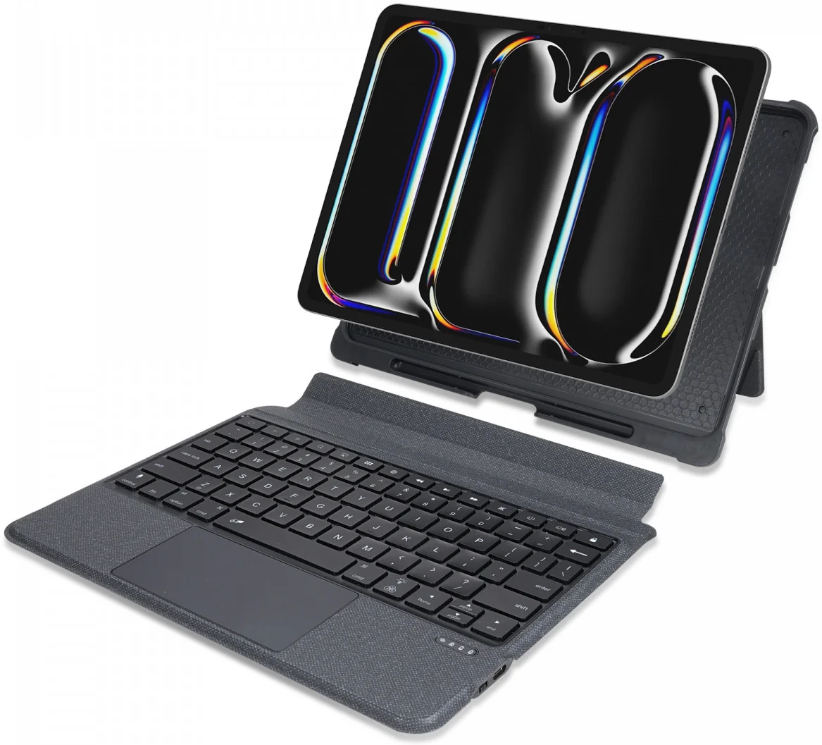 Buddi Thorn iPad Pro 11 (2024/2025) Hoes QWERTY Toetsenbord Book Case Zwart afbeelding 1