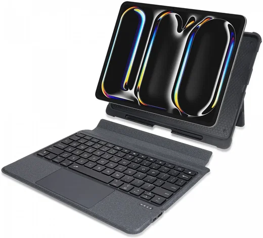 Buddi Thorn iPad Pro 11 (2024/2025) Hoes QWERTY Toetsenbord Book Case Zwart afbeelding 1
