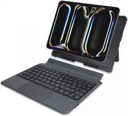 Buddi Thorn iPad Pro 11 (2024/2025) Hoes QWERTY Toetsenbord Book Case Zwart afbeelding