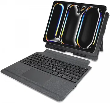 Buddi Thorn iPad Pro 13 (2024/2025) Hoes QWERTY Toetsenbord Book Case Zwart