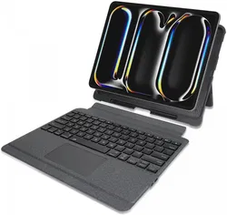 Buddi Thorn iPad Pro 13 (2024/2025) Hoes QWERTY Toetsenbord Book Case Zwart afbeelding