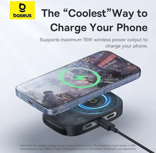 Baseus MagPro II Mobiele Telefoon Koeler met MagSafe Opladen 15W Zwart afbeelding 7