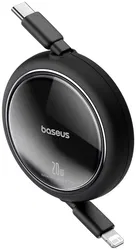 Baseus Free2Pull Oprolbare USB-C naar Lightning Kabel 20W PD 1M Zwart afbeelding