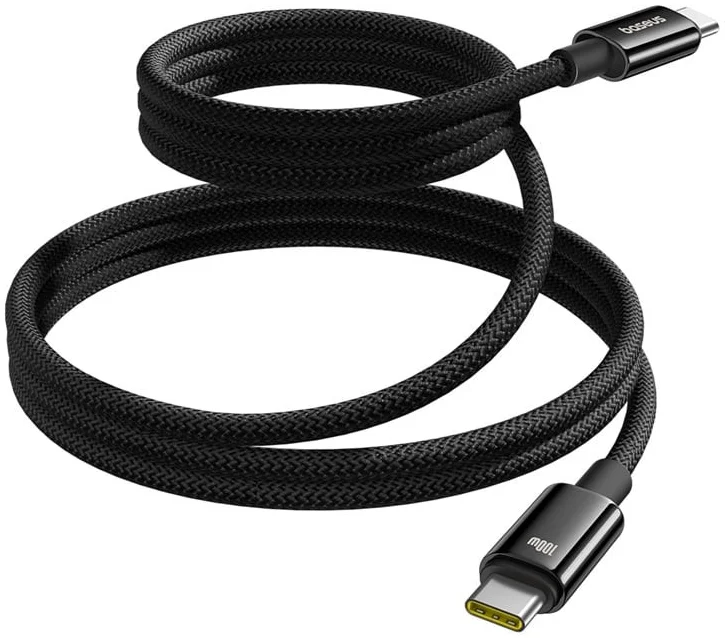 Baseus Tungsten Gold 100W Magnetische USB-C naar USB-C Kabel 1M Zwart afbeelding 2
