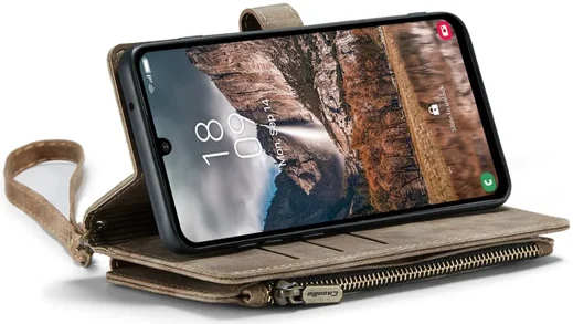 CaseMe C30 Samsung Galaxy A25 Hoesje Pasjeshouder Book Case Bruin afbeelding 12