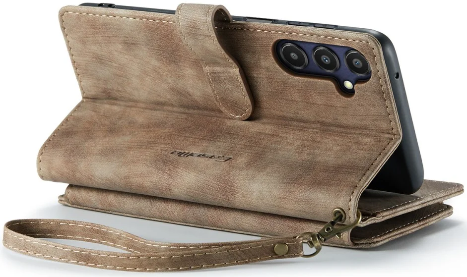 CaseMe C30 Samsung Galaxy A25 Hoesje Pasjeshouder Book Case Bruin afbeelding 13