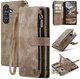 CaseMe C30 Samsung Galaxy A25 Hoesje Pasjeshouder Book Case Bruin afbeelding 2