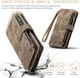 CaseMe C30 Samsung Galaxy A25 Hoesje Pasjeshouder Book Case Bruin afbeelding 6
