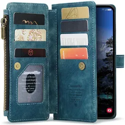 CaseMe C30 Samsung Galaxy A25 Hoesje Pasjeshouder Book Case Blauw afbeelding