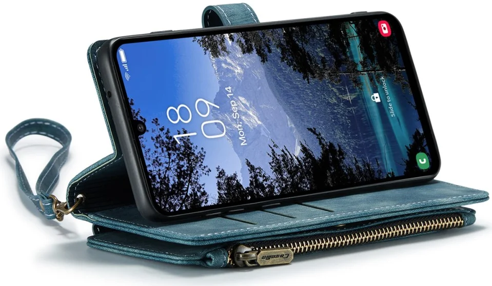 CaseMe C30 Samsung Galaxy A25 Hoesje Pasjeshouder Book Case Blauw afbeelding 13