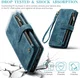 CaseMe C30 Samsung Galaxy A25 Hoesje Pasjeshouder Book Case Blauw afbeelding 5