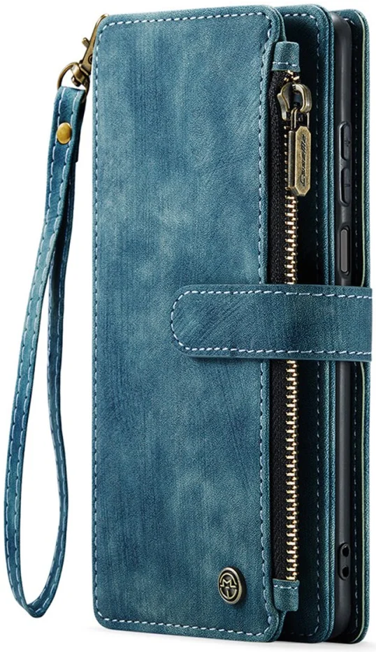 CaseMe C30 Samsung Galaxy A25 Hoesje Pasjeshouder Book Case Blauw afbeelding 9