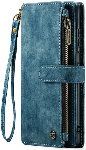 CaseMe C30 Samsung Galaxy A25 Hoesje Pasjeshouder Book Case Blauw afbeelding 9
