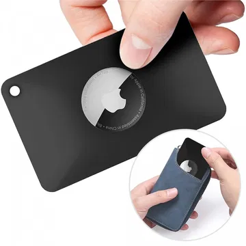 AirTag Dunne Kaarthouder voor Portemonnee of Pasjeshouder Zwart