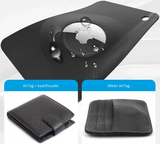 AirTag Dunne Kaarthouder voor Portemonnee of Pasjeshouder Zwart afbeelding 4
