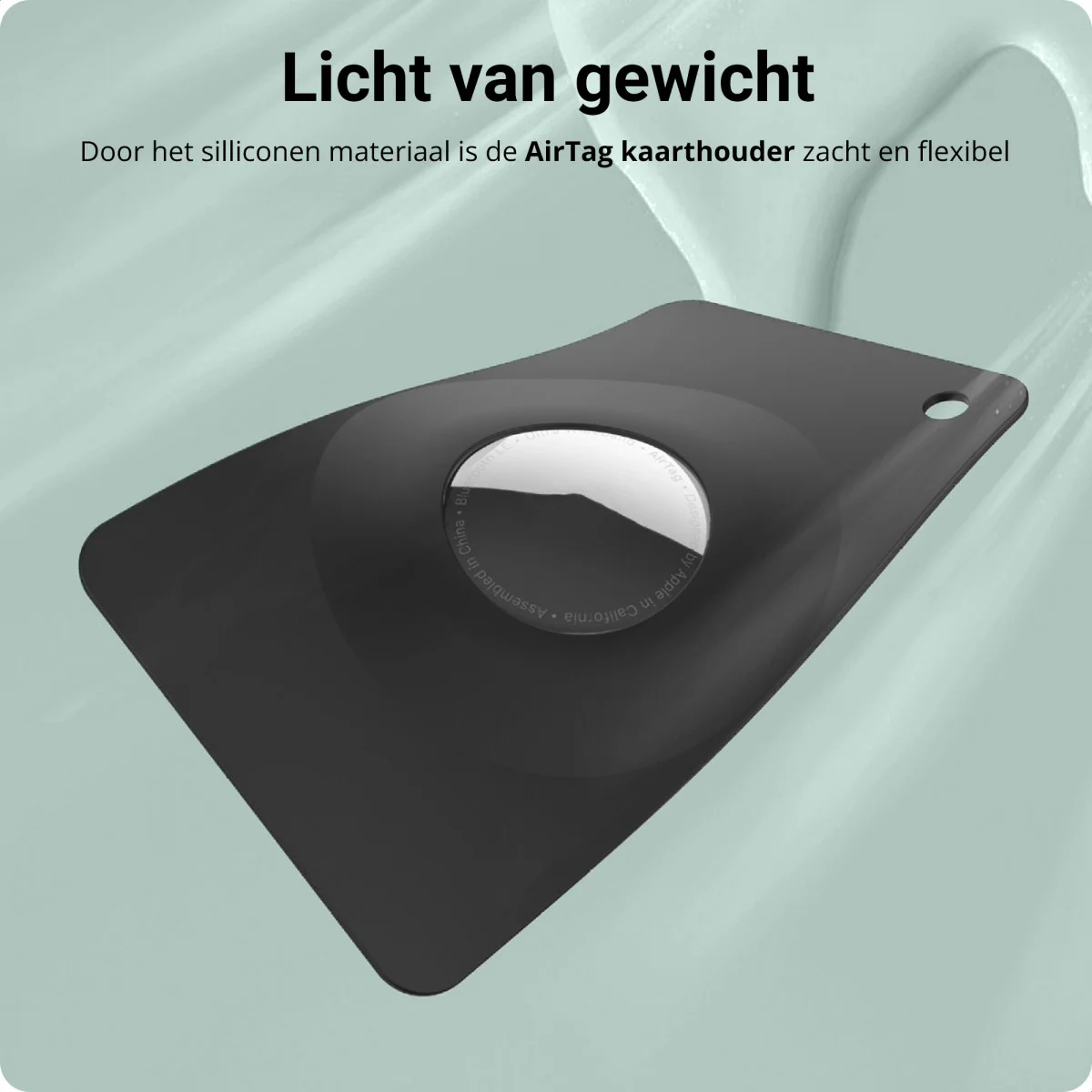 AirTag Dunne Kaarthouder voor Portemonnee of Pasjeshouder Zwart afbeelding 6