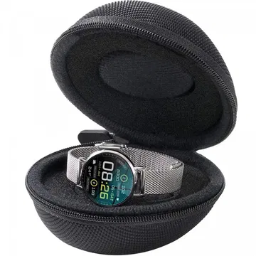 Compacte Horloge / Smartwatch Reis Etui Tas Hoes Zwart