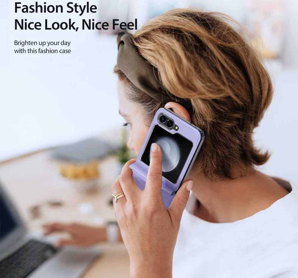 Dux Ducis Bril Samsung Galaxy Z Flip 6 Hoesje Back Cover Paars afbeelding 4