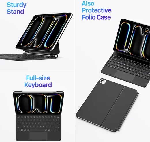 Dux Ducis iPad Pro 11 (2024/2025) Hoes Magnetisch Toetsenbord afbeelding 12