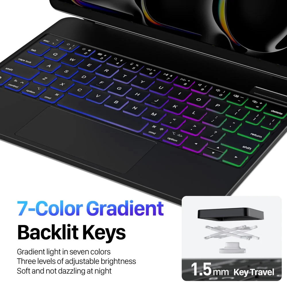 Dux Ducis iPad Pro 11 (2024/2025) Hoes Magnetisch Toetsenbord afbeelding 3