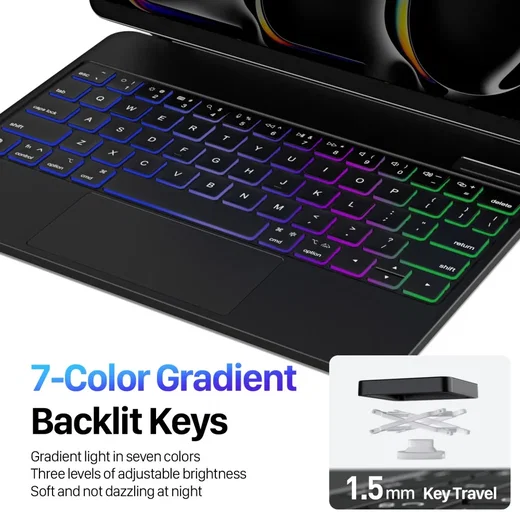 Dux Ducis iPad Pro 11 (2024/2025) Hoes Magnetisch Toetsenbord afbeelding 3