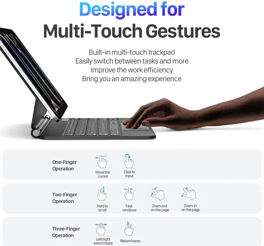 Dux Ducis iPad Pro 11 (2024/2025) Hoes Magnetisch Toetsenbord afbeelding 5