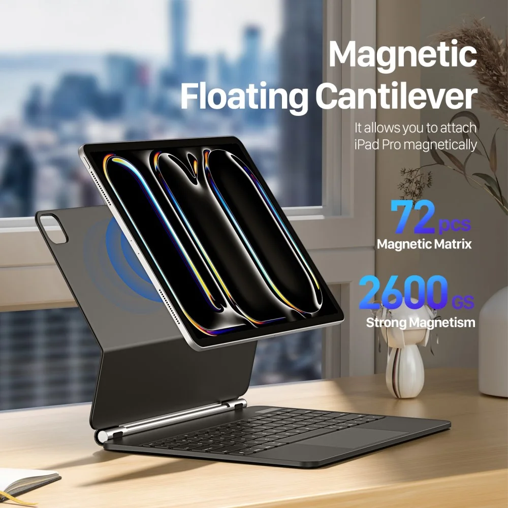 Dux Ducis iPad Pro 13 (2024/2025) Magnetische Toetsenbord Hoes afbeelding 14