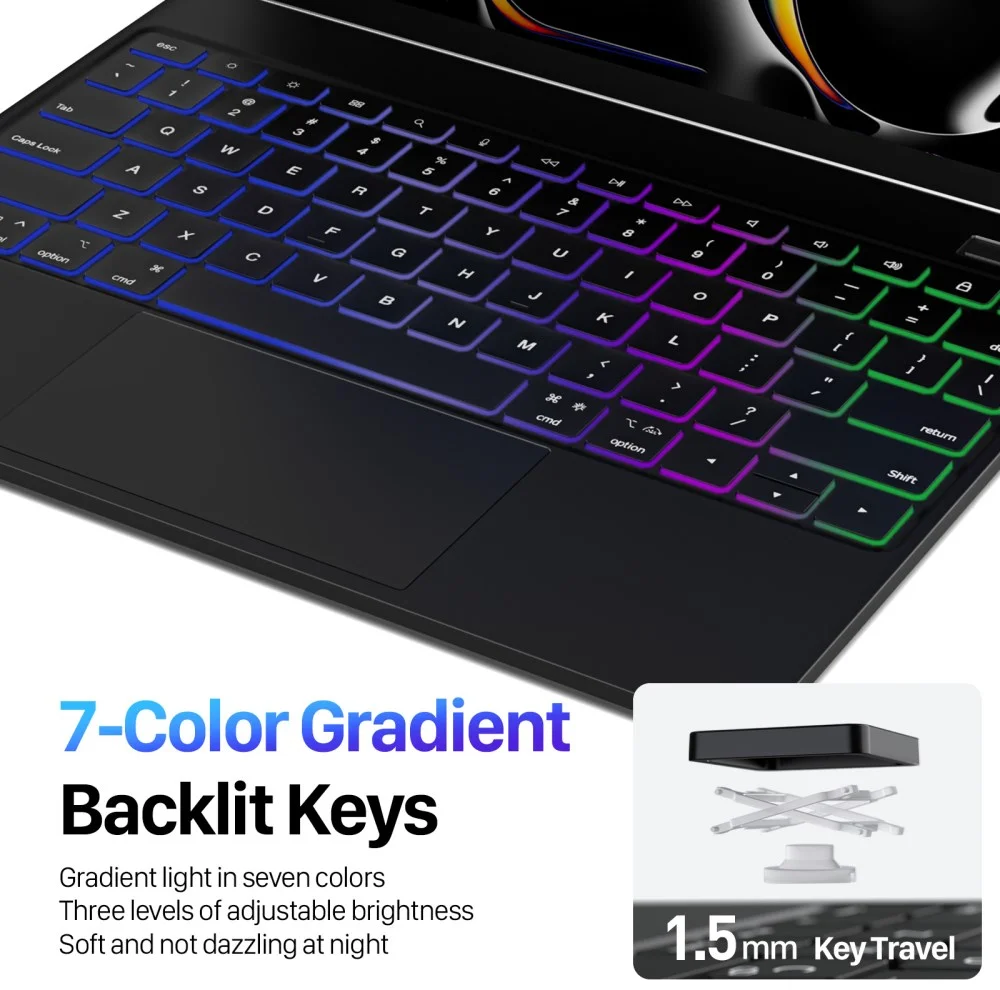 Dux Ducis iPad Pro 13 (2024/2025) Magnetische Toetsenbord Hoes afbeelding 3